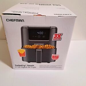 CHEFMAN Turbofry Touch 2 Qt Digital Air Fryer Space-Saving Compact Air Fryer